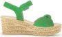 Gabor Groene Velours Sandalen Comfortabel Stijlvol Green Dames - Thumbnail 3