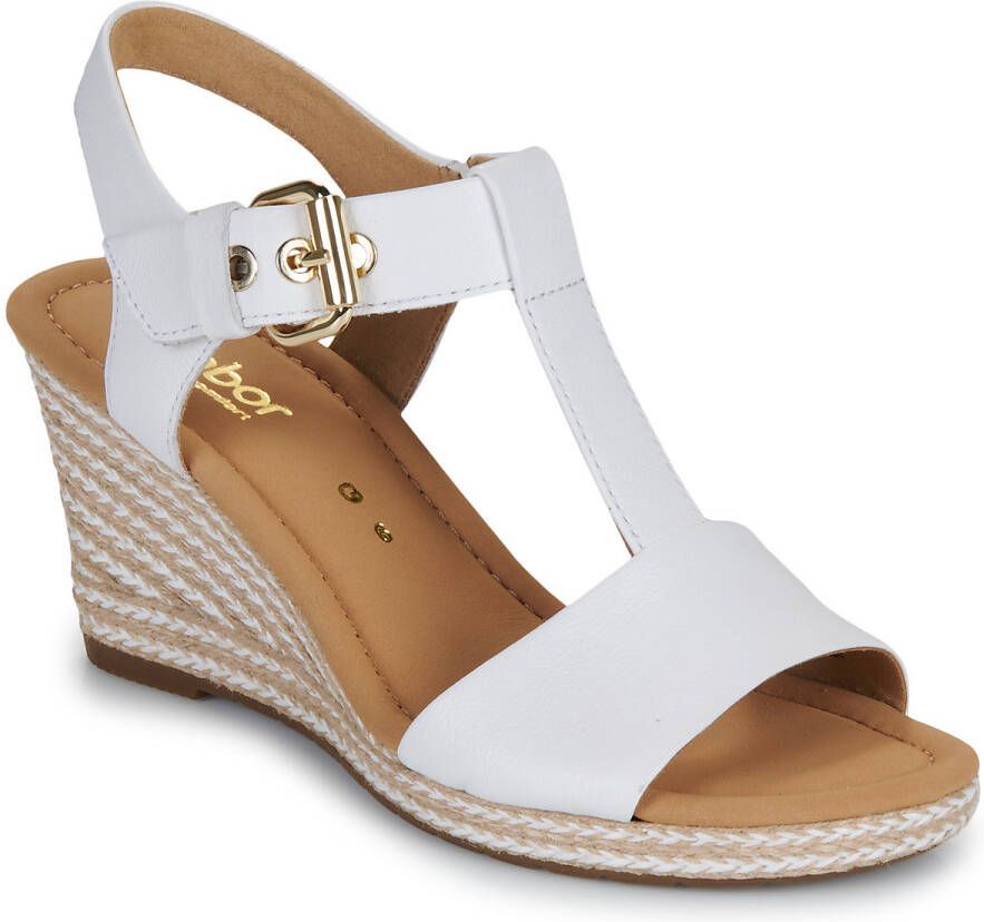 Gabor Sandaaltjes Milano blokhak zomerschoen sandaal met hak in kurklook - Foto 1