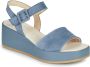 Gabor Blauwe Leren Sandalen Blue Dames - Thumbnail 3