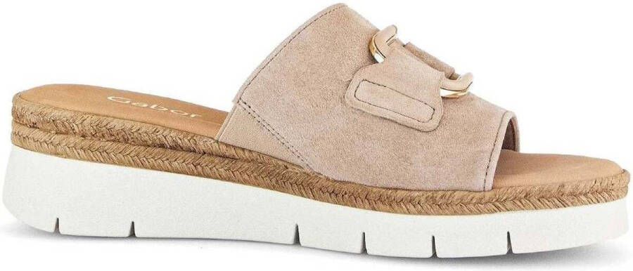 Gabor Samtchevreau Pantoffels Beige Dames - Foto 9