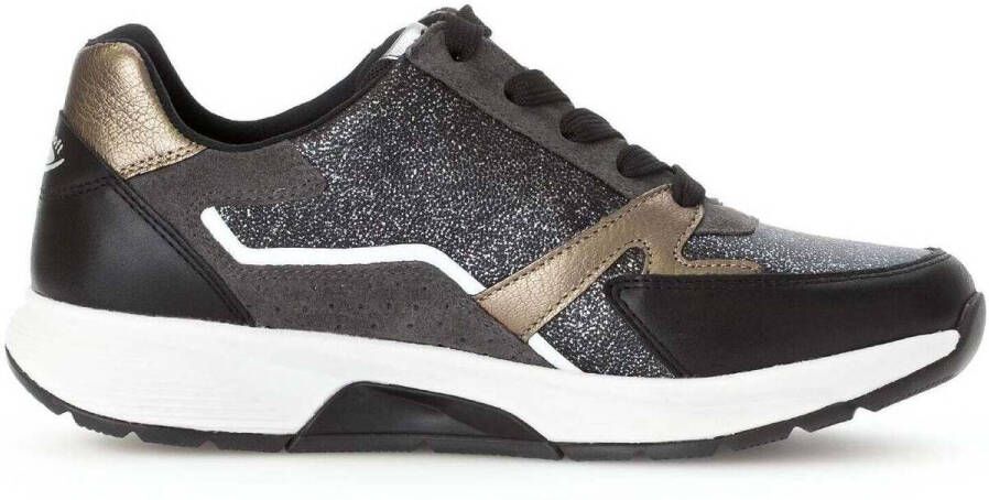 Gabor rollingsoft sensitive 56.878.89 dames rollende wandelsneaker zwart - Foto 4
