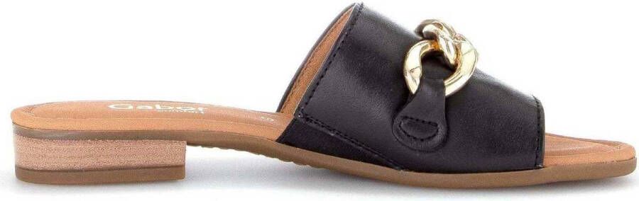 Gabor Metalen Ketting Dames Slippers Zwart Black Dames - Foto 10