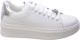 Gaëlle Paris Witte Leren Sneakers met Zilveren Details - Thumbnail 2