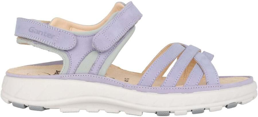 Ganter Paarse Platte Sandalen met Uitneembare Zooltjes