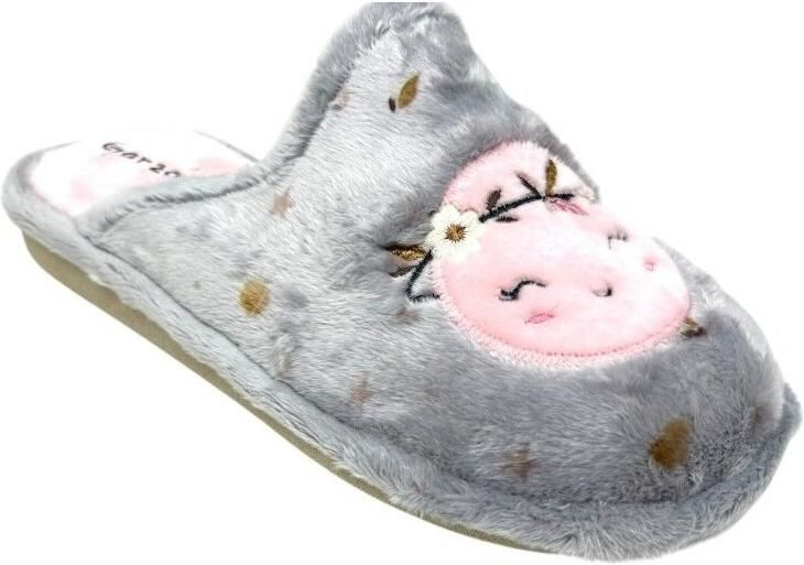 Garzon Pantoffels Ir por casa señora p455.275 gris