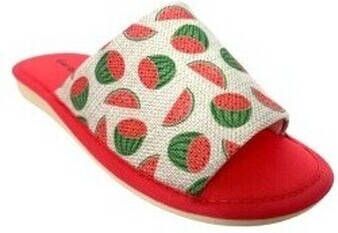Garzon Pantoffels Ir por casa señora p400.193 rojo