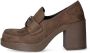 Gattinoni Stijlvolle Loafers voor Mannen Beige Dames - Thumbnail 2