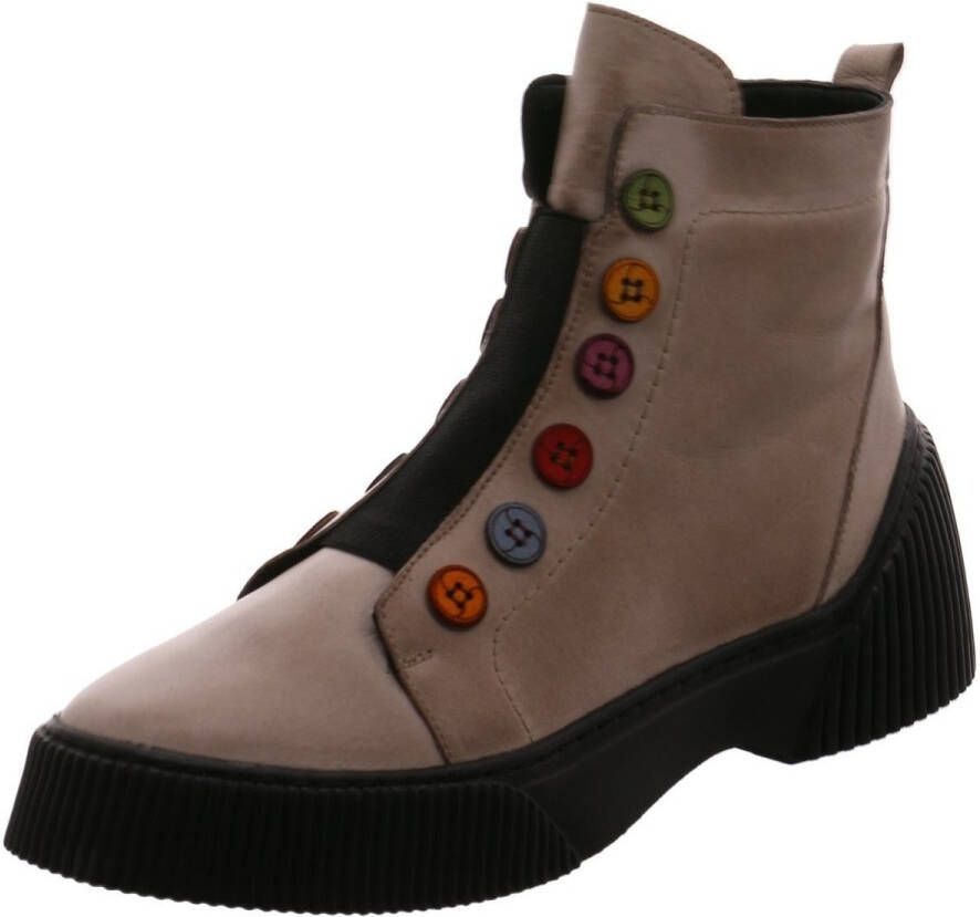 Gemini Enkellaarsje met vrolijk gekleurde knoopapplicatie Steen