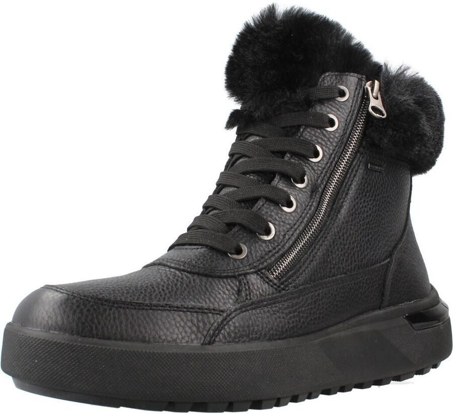 Geox Zwarte Casual Gesloten Platte Booties - Foto 3