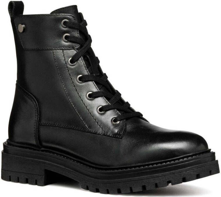 Geox Veterschoenen D IRIDEA G Chunky boot plateau enkellaars met blokhak - Foto 2