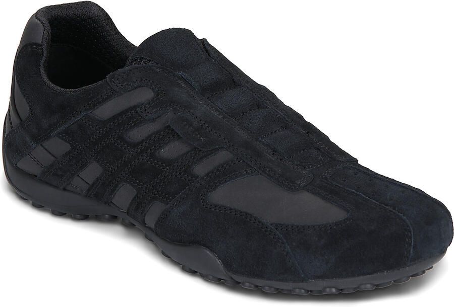 GEOX U Snake L herensneaker U4207L 022EK suède slip-on zwart - Foto 2