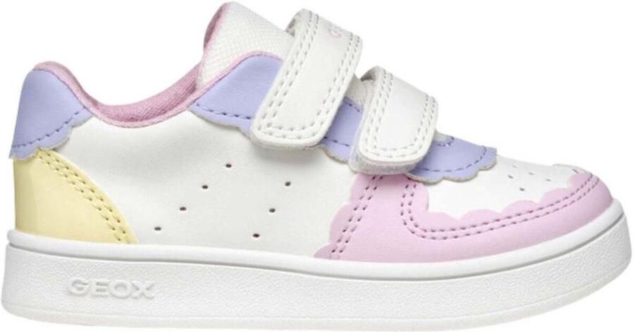 GEOX ECLYPER PEUTER Sneakers WIT LICHTGEEL