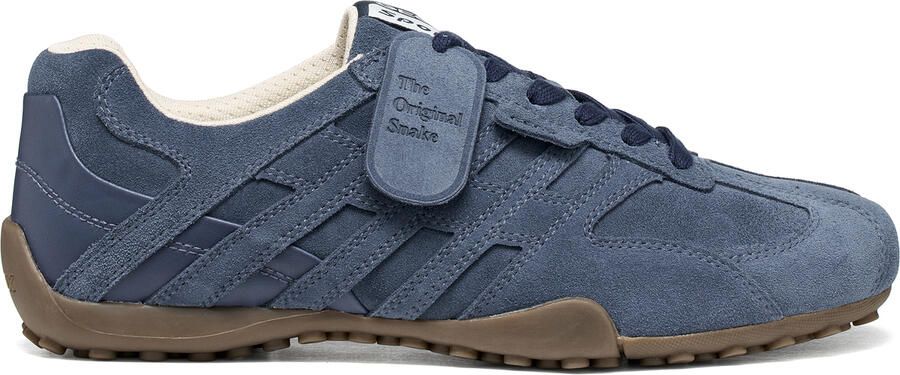 GEOX SNAKE heren leren sneaker U66NVA 022BC veterschoen donkerblauw