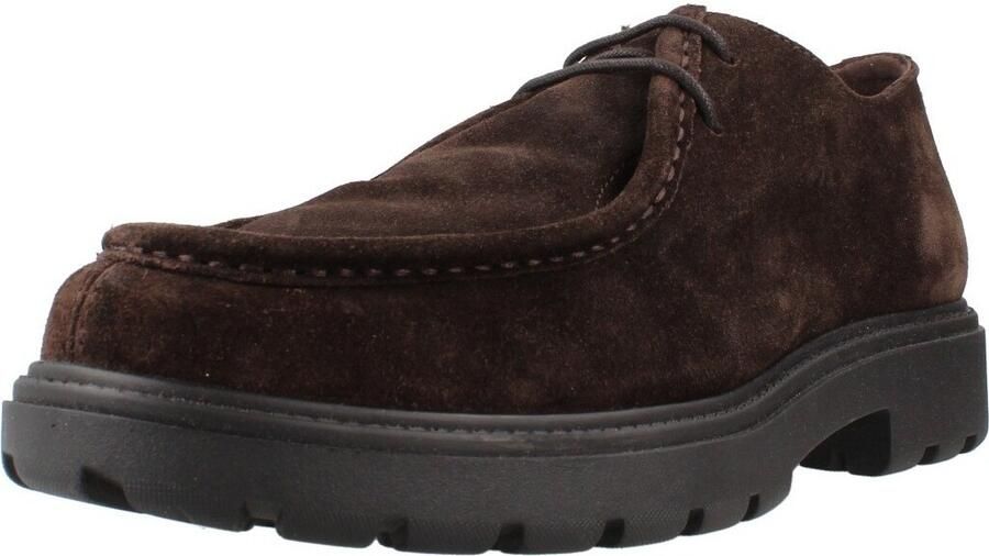 Geox Casual en Comfortabele Leren Veterschoen Bruin Heren - Foto 3