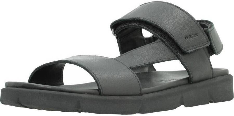 Geox Zwarte platte sandalen voor mannen Black Heren - Foto 5