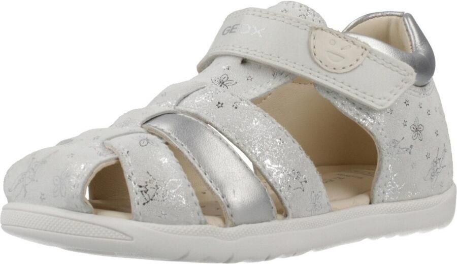GEOX SANDAL MACCHIA DREUMES Sandalen WIT ZILVER - Foto 3