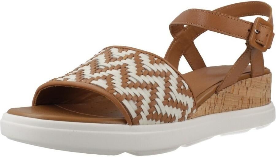 GEOX PISA DAMES Sandalen TABAK MELKWIT - Foto 2