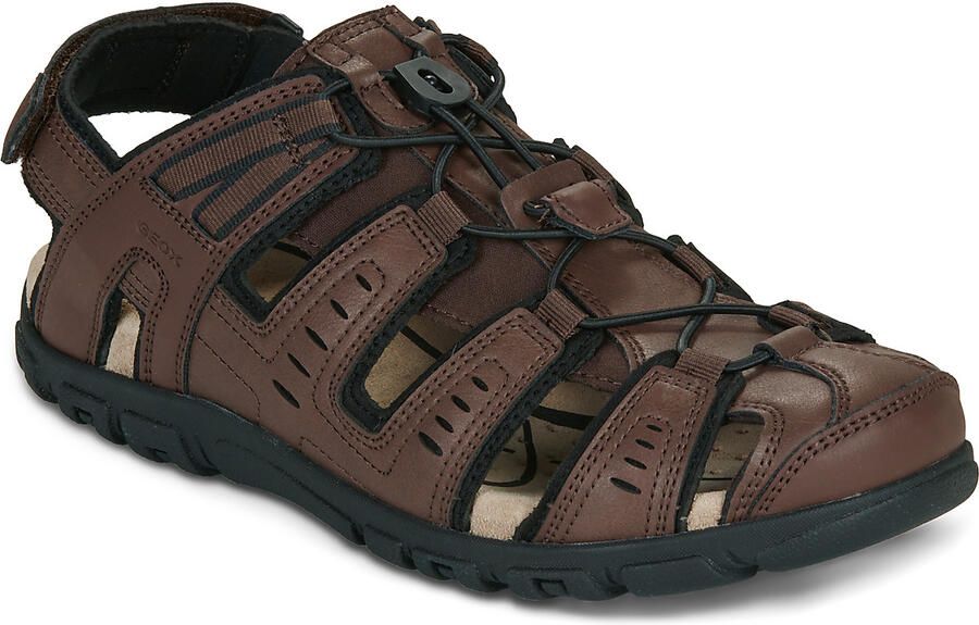 Geox Sandalen UOMO SANDAL STRADA C zomerschoen klittenbandschoen outdoorsandaal met leren voetbed - Foto 4