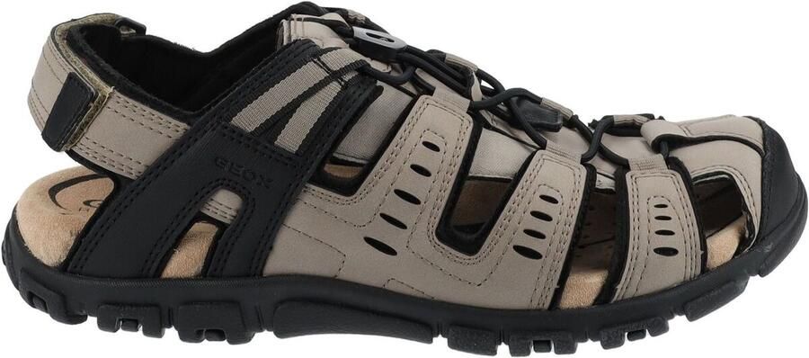 Geox Sandalen UOMO SANDAL STRADA C zomerschoen klittenbandschoen outdoorsandaal met leren voetbed - Foto 5