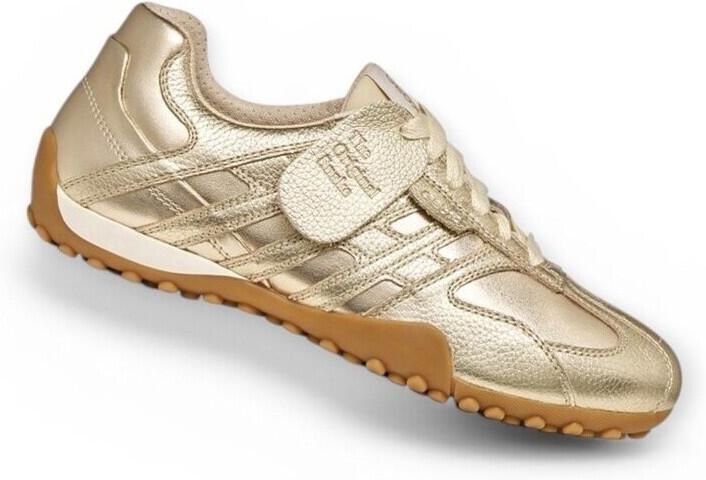 GEOX D Snake Original Sneakers Dames Leren Sneaker Goudkleurig - Foto 2