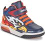 GEOX J INEK BOY Unisex Sneakers NAVY ORANGE - Thumbnail 2