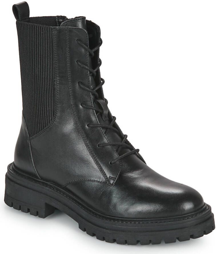 Geox Lace up Boots Black Dames Schoenen