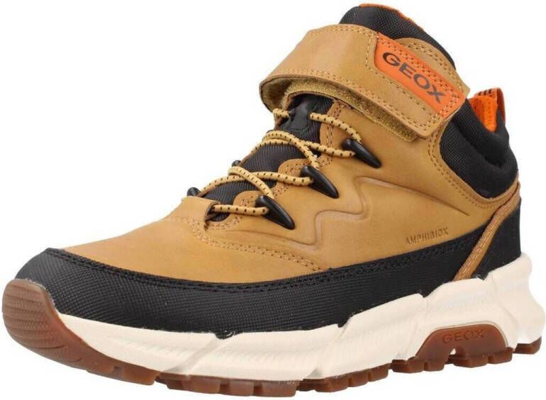 Geox Flexyper Plus sneakers cognac Bruin Jongens Imitatieleer Meerkleurig 29 - Foto 7