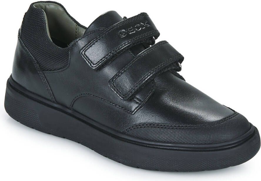 GEOX J Riddock Touch Fastening Leather Shoe (Black) - Foto 3