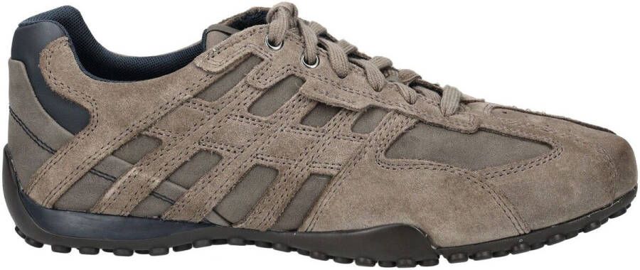 GEOX UOMO Snake A Leren herentrainers U4507A022EK grijs - Foto 2