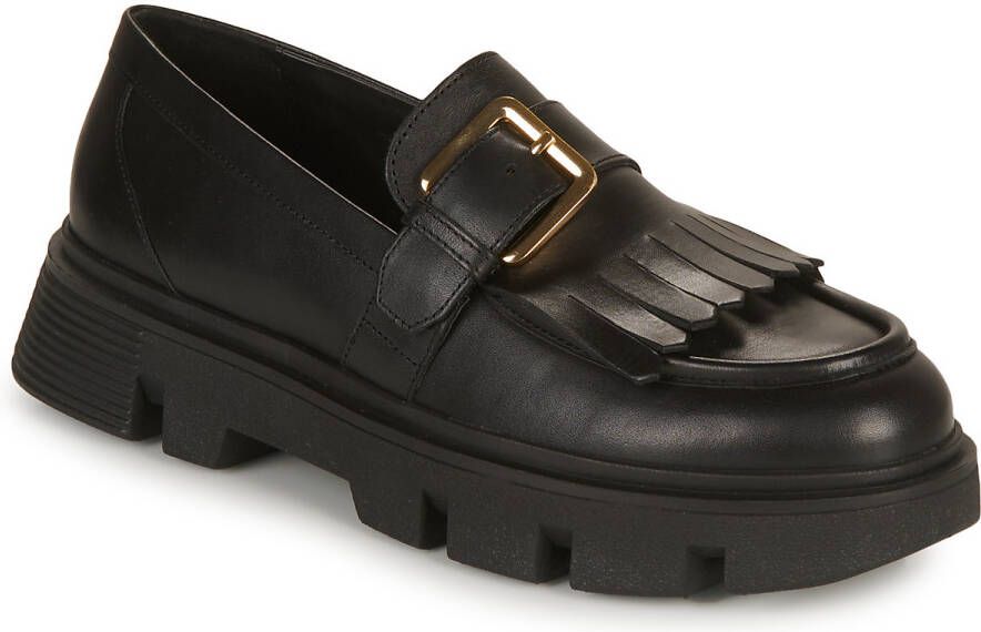 Geox Zwarte loafers voor dames Black Dames