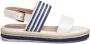 Geox Witte Blauwe Casual Platte Sandalen White Dames - Thumbnail 2