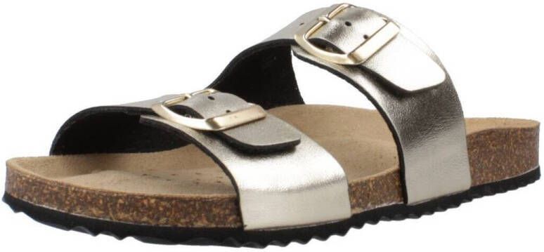 Geox Gouden Platte Sandalen voor Vrouwen Yellow Dames - Foto 5