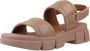Geox Beige Platte Sandalen Lisbona Skin Beige Dames - Thumbnail 3