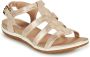 GEOX D72R6A Platte sandalenDames Sandalen Wit beige - Thumbnail 4