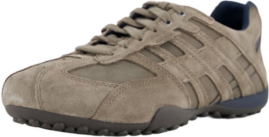 GEOX UOMO Snake A Leren herentrainers U4507A022EK grijs - Foto 3