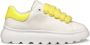 GEOX PUFFYPOP MEISJES Sneakers WIT FLUO GEEL - Thumbnail 2