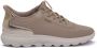 Geox Beige Casual Textiel Sneakers met 3 cm Rubberen Zool Beige Dames - Thumbnail 9