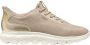 Geox Beige Casual Textiel Sneakers met 3 cm Rubberen Zool Beige Dames - Thumbnail 8