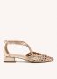 Gioseppo Gouden leren ballerina's Gevlochten detail - Thumbnail 2