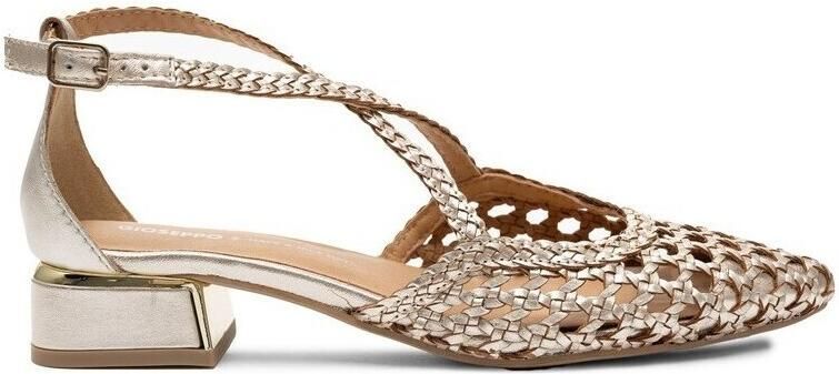 Gioseppo Gouden leren ballerina's Gevlochten detail - Foto 2