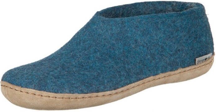 Glerups schoen laag model leren zool kleur Petrol - Foto 4