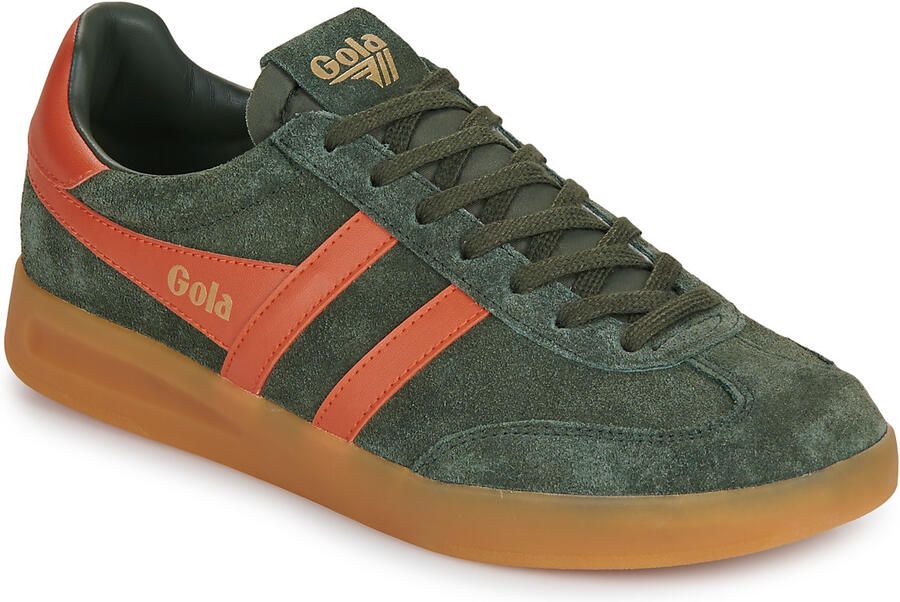 Gola Cyclone Leather Sneakers bruin olijfgroen