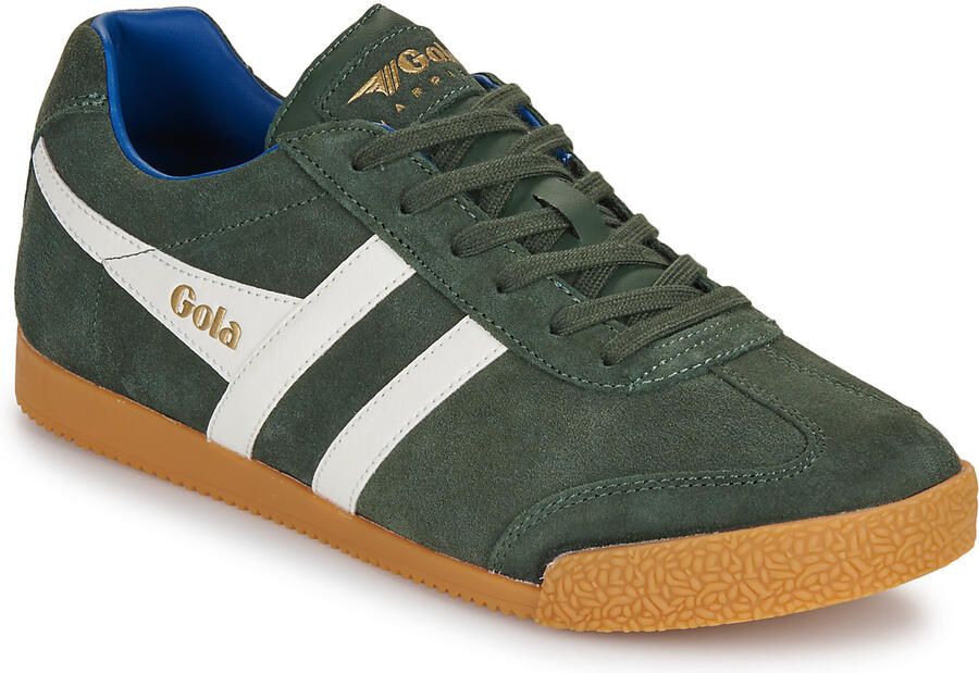Gola Harrier Herensneaker Donker-Khaki-Off-White-Marine-Blauw