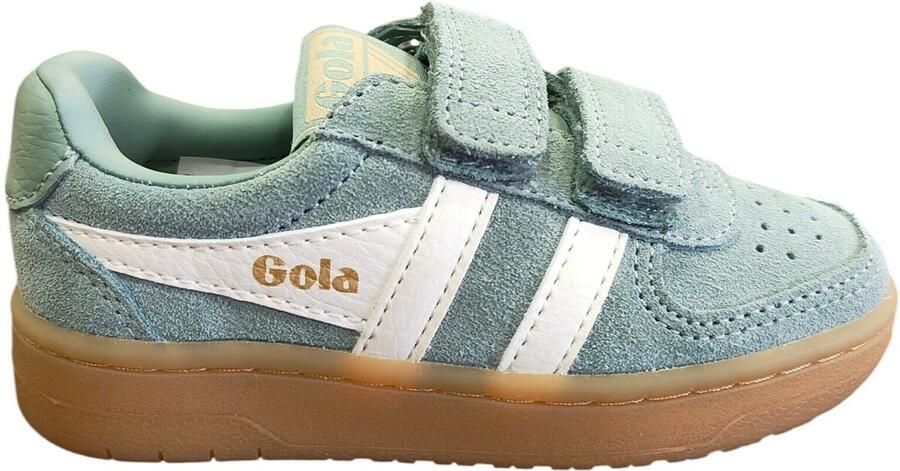 Gola Sneakers Hawk Suede Strap Green Mist-Off White-Gum
