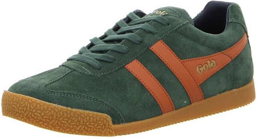 Gola Harrier Suede Heren Sneaker Evergreen-Moody-Orange-Navy - Foto 2