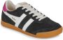 Gola Elan suède sneakers zwart wit roze - Thumbnail 13