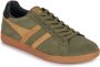 Gola Equipe II Suede Sneakers olijfgroen bruin - Thumbnail 2