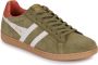 Gola Equipe II Suede Sneakers olijfgroen bruin - Thumbnail 1