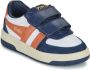 Gola Hawk strap leren sneakers donkerblauw rood - Thumbnail 2