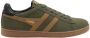 Gola Equipe II Suede Sneakers olijfgroen bruin - Thumbnail 1